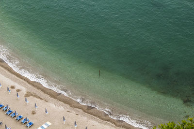 High angle view of sea