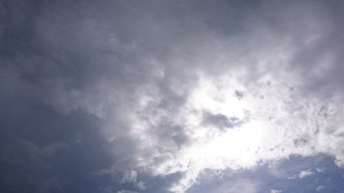 Low angle view of clouds in sky