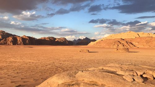 Scenic view of desert against sky