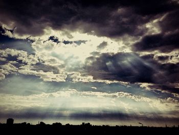 Dramatic sky over landscape