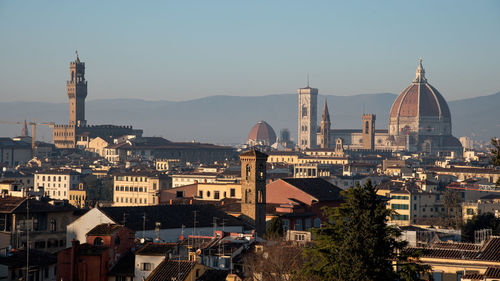 View of florence at sunset
