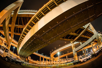 Low angle view of modern buildings in city