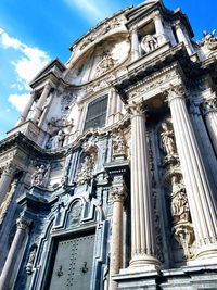 Low angle view of statue of temple