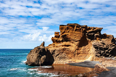 Playa el golfo, lanzarote, spain