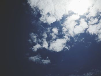 Low angle view of clouds in sky