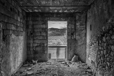 Interior of abandoned house