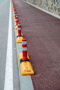 Bike lanes physical protection from car traffic safety post