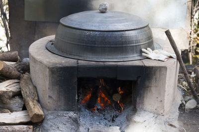 Utensil on fire pit