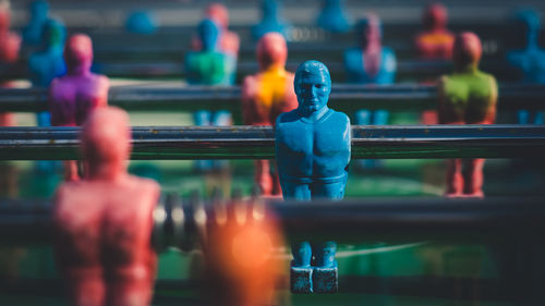 Close-up of foosball