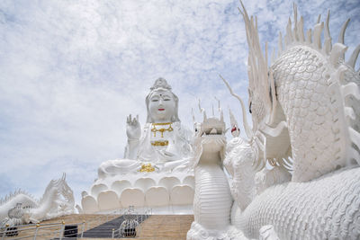 Statue of buddha against sky