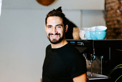 Portrait of young man smiling