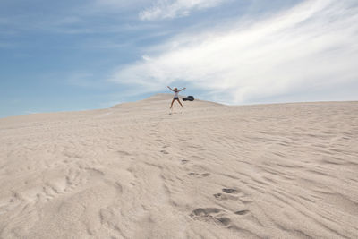 Scenic view of desert against sky