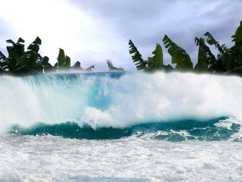 Panoramic view of sea against sky