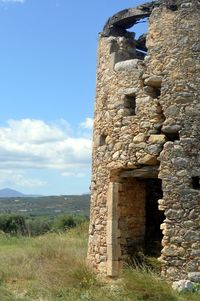 Low angle view of castle against sky