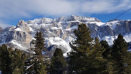 Scenic view of snow mountains against sky