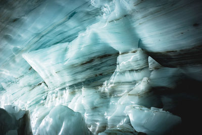 Close-up of glacier against sky