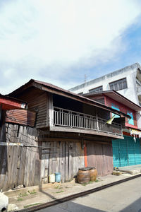 Exterior of old building against sky