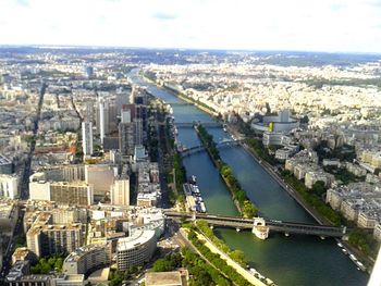 High angle view of cityscape