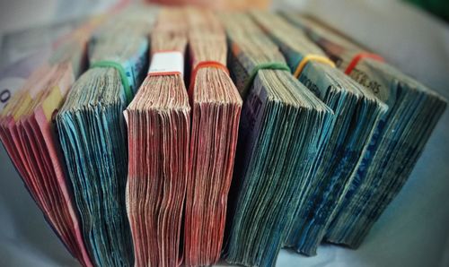 Close-up of paper currency