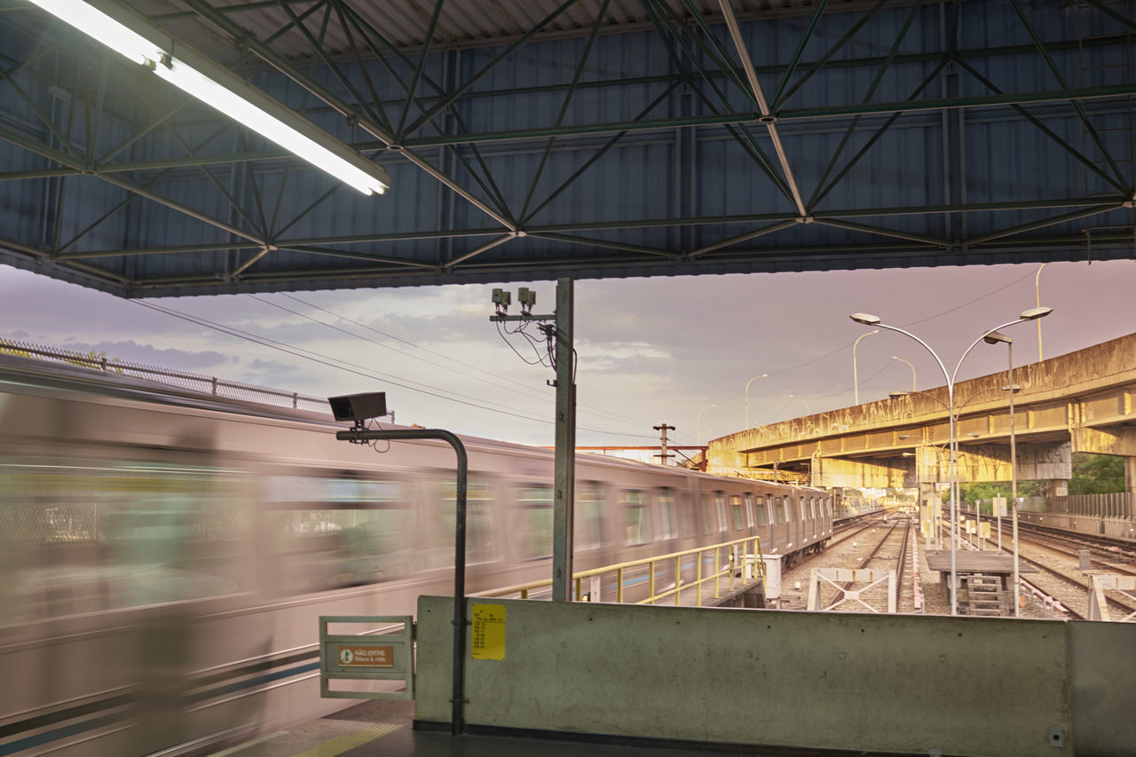 TRAIN AT RAILROAD STATION