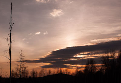 Scenic view of dramatic sky during sunset