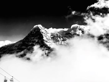 Low angle view of mountain against sky