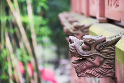 Close-up of statue