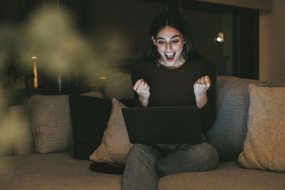 Excited young
