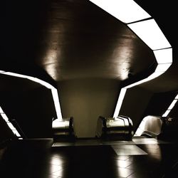 Interior of illuminated empty room