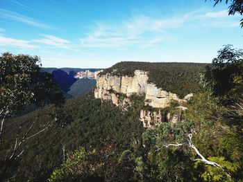 High angle view of landscape against sky