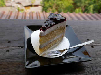 Close-up of cake on table
