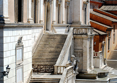 High angle view of historic building