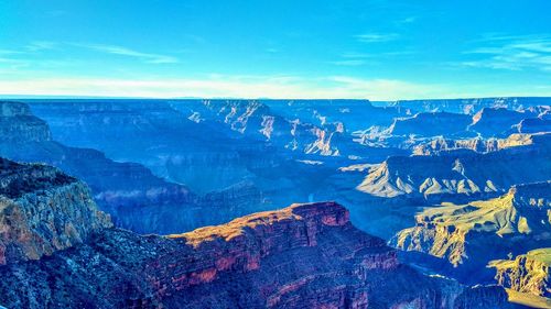 Aerial view of dramatic landscape