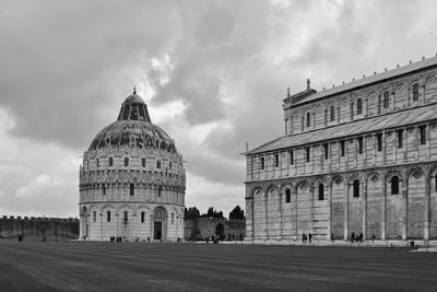 View of historical building against cloudy sky