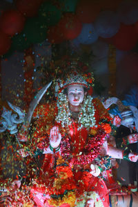 Goddess statue in temple