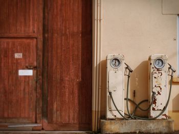 Close-up of door handle