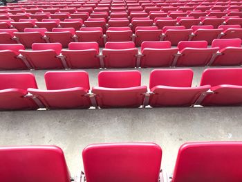 Full frame shot of empty chairs