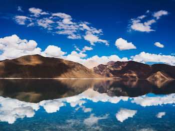 Reflection of clouds in lake