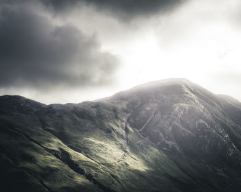Scenic view of dramatic landscape against sky