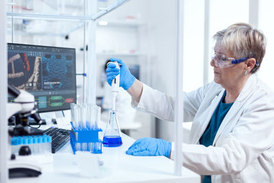 Female scientist working in laboratory