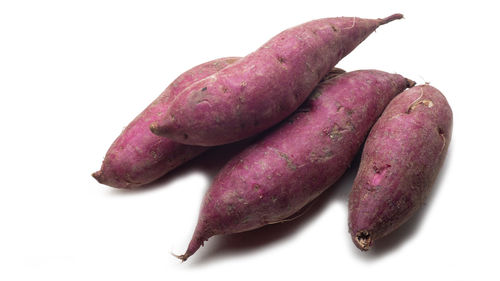 Close-up of fresh pink over white background