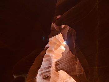 Low angle view of antelope canyon