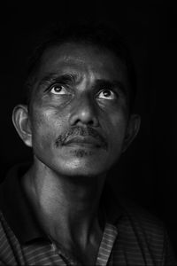 Close-up portrait of a man