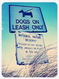 Low angle view of road sign