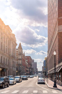 View of city street