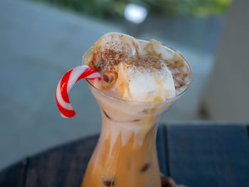 Close-up of ice cream