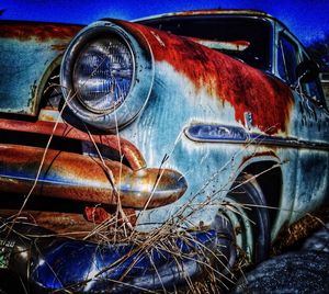 Close-up of vintage car