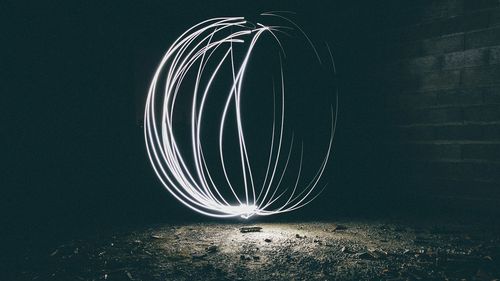 Wire wool at night