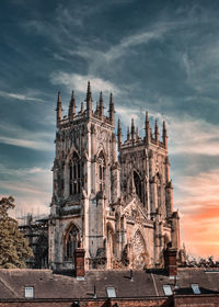 Low angle view of historic building against sky