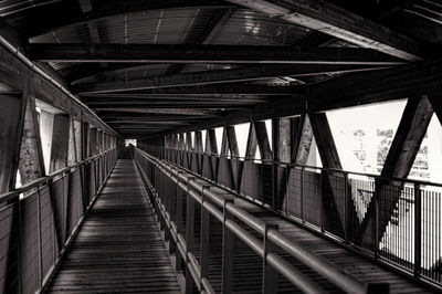 Elevated view of footbridge